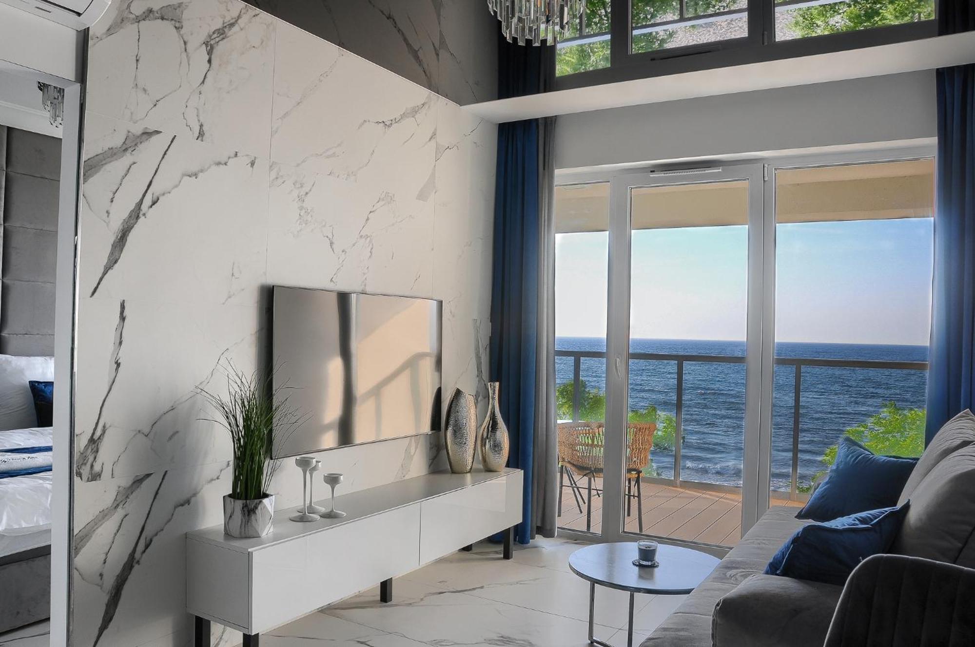 Apartament Z Widokiem Na Morze- Ustronie Apartments Nadmorski Luksus Apartamenty ウストロニエ・モルスキエ エクステリア 写真